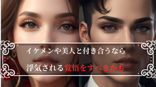 浮気が嫌なら、イケメンや美人と付き合うのはやめた方がいいかもしれない