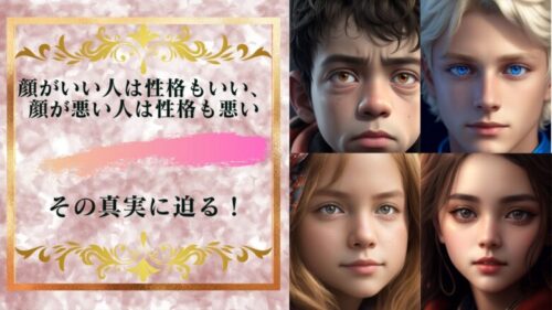 顔がいい人は性格もいい、顔が悪い人は性格も悪い？その真実に迫ってみる！