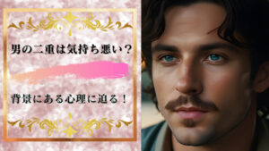 男の二重は気持ち悪い!という意見の背後にある心理とは?男の二重は現代ではほぼ必須事項!
